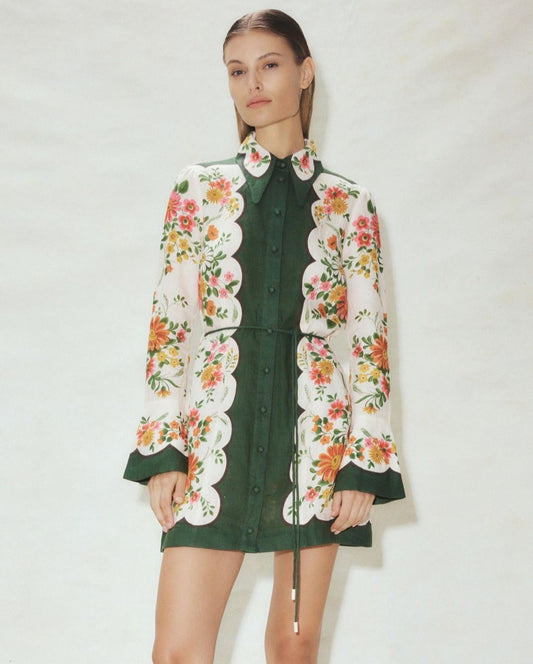 Alemais Elisabetta Mini Dress Floral