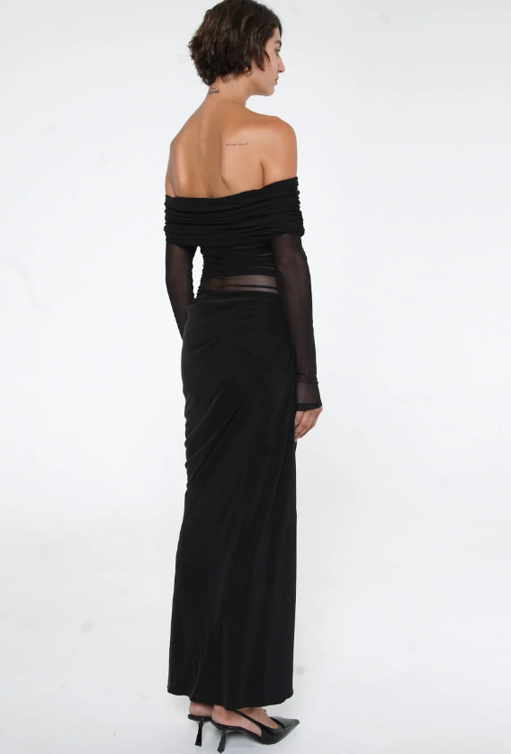 Benni Yasmin Off-Shoulder Maxi Dress