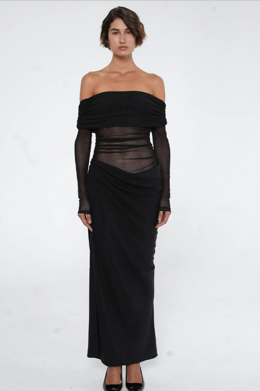 Benni Yasmin Off-Shoulder Maxi Dress