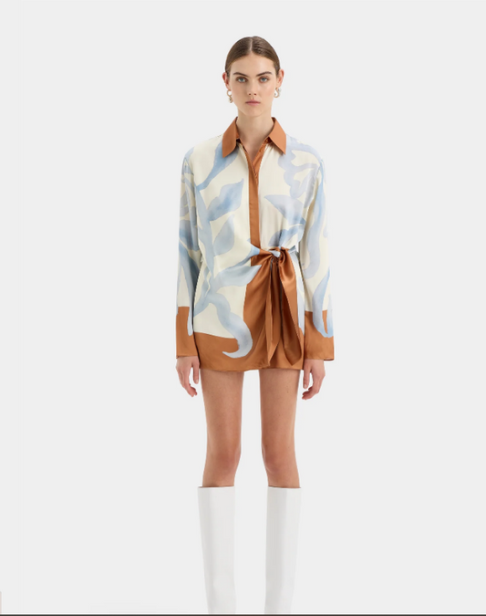 Sir the Label Sorrento Shirt Dress Print